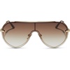 image:imageDIFF Imani Designer Shield Sunglasses for Women UV400 ProtectionGold  Brown Gradient