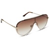 image:imageDIFF Imani Designer Shield Sunglasses for Women UV400 ProtectionGold  Brown Gradient