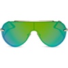 image:imageDIFF Imani Designer Shield Sunglasses for Women UV400 ProtectionGold  Green Mirror