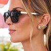 image:imageDIFF Jena Sims Designer Oversized Sunglasses for Women  100 UVAUVB Polarized ProtectionBlack  Grey
