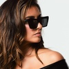 image:imageDIFF Jessie James Decker Vivi JJD Angular Designer Sunglasses for Women UV400 ProtectionBlack  Grey