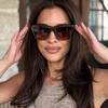 image:imageDIFF Jessie James Decker Vivi JJD Angular Designer Sunglasses for Women UV400 ProtectionBlack Walnut Tortoise  Brown Gradient