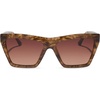 image:imageDIFF Jessie James Decker Vivi JJD Angular Designer Sunglasses for Women UV400 ProtectionBlack Walnut Tortoise  Brown Gradient