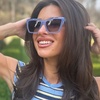 image:imageDIFF Jessie James Decker Vivi JJD Angular Designer Sunglasses for Women UV400 ProtectionMilky Blue Pearl  Grey Gradient