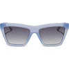 image:imageDIFF Jessie James Decker Vivi JJD Angular Designer Sunglasses for Women UV400 ProtectionMilky Blue Pearl  Grey Gradient