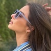 image:imageDIFF Jessie James Decker Vivi JJD Angular Designer Sunglasses for Women UV400 ProtectionMilky Blue Pearl  Grey Gradient