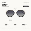 image:imageDIFF Joey Oversized Aviator Sunglasses for Women and Men  UV400 Protection  Modern Geometric ShadesBlack  Grey Gradient