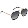 image:imageDIFF Joey Oversized Aviator Sunglasses for Women and Men  UV400 Protection  Modern Geometric ShadesBlack  Grey Gradient