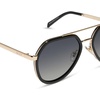 image:imageDIFF Joey Oversized Aviator Sunglasses for Women and Men  UV400 Protection  Modern Geometric ShadesBlack  Grey Gradient