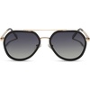 image:imageDIFF Joey Oversized Aviator Sunglasses for Women and Men  UV400 Protection  Modern Geometric ShadesBlack  Grey Gradient
