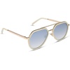 image:imageDIFF Joey Oversized Aviator Sunglasses for Women and Men  UV400 Protection  Modern Geometric ShadesCourtside Ivory  Slate Gradient Flash