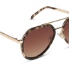 image:imageDIFF Joey Oversized Aviator Sunglasses for Women and Men  UV400 Protection  Modern Geometric ShadesEspresso Tortoise  Brown Gradient