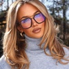image:imageDIFF Jordan Designer Blue Light Blocking Glasses  Oversized Navigator Frame  UV400 ProtectionMatte Black