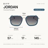 image:imageDIFF Jordan Designer Navigator Sunglasses for Women  100 UVAUVB Protection  Solid FramesClubhouse Blue  Grey Gradient