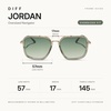 image:imageDIFF Jordan Designer Navigator Sunglasses for Women  100 UVAUVB Protection  Solid FramesCool Matcha