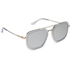 image:imageDIFF Jordan Designer Navigator Sunglasses for Women  100 UVAUVB Protection  Solid FramesGold  Clear Crystal Temple