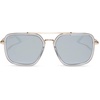 image:imageDIFF Jordan Designer Navigator Sunglasses for Women  100 UVAUVB Protection  Solid FramesGold  Clear Crystal Temple
