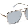 image:imageDIFF Jordan Designer Navigator Sunglasses for Women  100 UVAUVB Protection  Solid FramesGold  Clear Crystal Temple