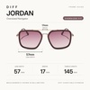 image:imageDIFF Jordan Designer Navigator Sunglasses for Women  100 UVAUVB Protection  Solid FramesRugby Red
