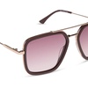 image:imageDIFF Jordan Designer Navigator Sunglasses for Women  100 UVAUVB Protection  Solid FramesRugby Red