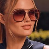 image:imageDIFF Jordan Designer Navigator Sunglasses for Women  100 UVAUVB Protection  Solid FramesRugby Red