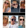 image:imageDIFF Jordan Designer Navigator Sunglasses for Women  100 UVAUVB ProtectionEspresso Tortoise  Brown Gradient