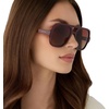 image:imageDIFF Layton Oversized Navigator Sunglasses for Women and Men  UV400 Polarized Protection  Rugby Red  Brown Gradient