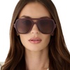 image:imageDIFF Layton Oversized Navigator Sunglasses for Women and Men  UV400 Polarized Protection  Rugby Red  Brown Gradient