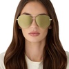 image:imageDIFF Lenox Polarized Designer Aviator Sunglasses for Women UV400 Protection Gold Stainless Steel FramesGold  Aloe Green Gradient