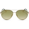 image:imageDIFF Lenox Polarized Designer Aviator Sunglasses for Women UV400 Protection Gold Stainless Steel FramesGold  Aloe Green Gradient