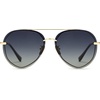 image:imageDIFF Lenox Polarized Designer Aviator Sunglasses for Women UV400 Protection Gold Stainless Steel FramesGold  Black Grey Gradient