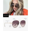 image:imageDIFF Lenox Polarized Designer Aviator Sunglasses for Women UV400 Protection Gold Stainless Steel FramesGold  Brown Gradient Mirror