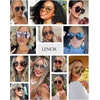 image:imageDIFF Lenox Polarized Designer Aviator Sunglasses for Women UV400 Protection Gold Stainless Steel FramesGold  Brown Gradient Mirror