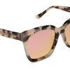 image:imageDIFF Meredith  Designer Square Sunglasses for Women  UV400 Mirrored LensHimalayan Tortoise