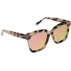 image:imageDIFF Meredith  Designer Square Sunglasses for Women  UV400 Mirrored LensHimalayan Tortoise