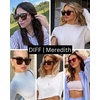 image:imageDIFF Meredith  Designer Square Sunglasses for Women  UV400 Polarized ProtectionEspresso Tortoise  Brown