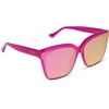 image:imageDIFF Meredith II  Designer Square Sunglasses for Women  100 UVAUVB ProtectionBright Tulip  Pink Mirror
