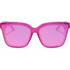 image:imageDIFF Meredith II  Designer Square Sunglasses for Women  100 UVAUVB ProtectionBright Tulip  Pink Mirror
