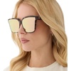 image:imageDIFF Meredith II  Designer Square Sunglasses for Women  100 UVAUVB ProtectionHimalayan Tortoise  Taupe Mirror