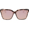 image:imageDIFF Meredith II  Designer Square Sunglasses for Women  100 UVAUVB ProtectionHimalayan Tortoise  Taupe Mirror