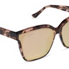 image:imageDIFF Meredith II  Designer Square Sunglasses for Women  100 UVAUVB ProtectionHimalayan Tortoise  Taupe Mirror