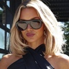 image:imageDIFF Morgan Oversized Designer Aviator Sunglasses for Women  UV400 Polarized ProtectionBlack  Brown