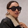 image:imageDIFF Morgan Oversized Designer Aviator Sunglasses for Women  UV400 Polarized ProtectionBlack  Brown