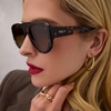 image:imageDIFF Morgan Oversized Designer Aviator Sunglasses for Women  UV400 Polarized ProtectionEspresso Tortoise  Brown Gradient