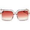 image:imageDIFF Sandra Designer Square Sunglasses for Women UV400 ProtectionLight Pink Crystal  Dusk Gradient