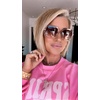 image:imageDIFF Sandra Designer Square Sunglasses for Women UV400 ProtectionLight Pink Crystal  Dusk Gradient