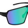 image:imageDIFF Sport Charge Designer Oversized Shield Sunglasses for women Polarized protection Matte Black  Green Mirror
