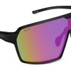 image:imageDIFF Sport Charge Designer Oversized Shield Sunglasses for women Polarized protection Matte Black  Pink Rush Mirror