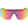 image:imageDIFF Sport Grandslam Designer Oversized Shield Sunglasses for women Polarized protection Black  Rainbow Mirror