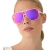image:imageDIFF Sport Hangtime Designer Oversized Square Sunglasses for women Polarized protection Matte Baby Pink  Pink Rush Mirror